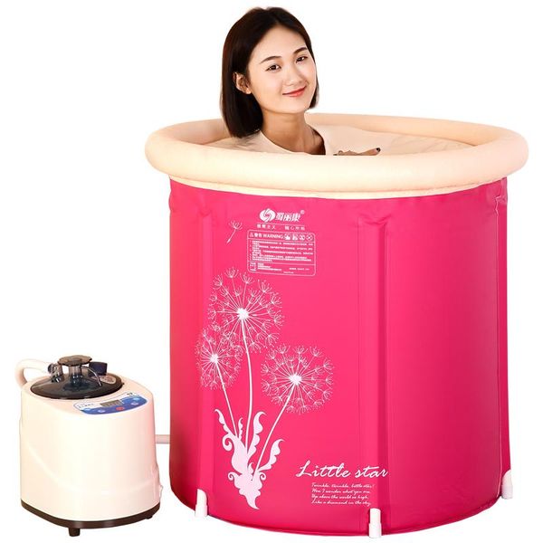 

bathing tubs & seats sauna box home steaming sweating fumigation machine inflatable bathtub bath barrel steam