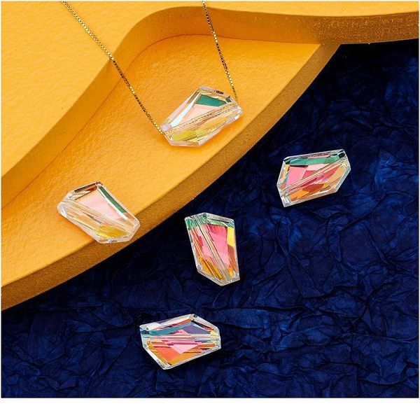 

irregular shape charms glass beads loose spacer beads crystal pendant accessories for jewelry making d qylplm