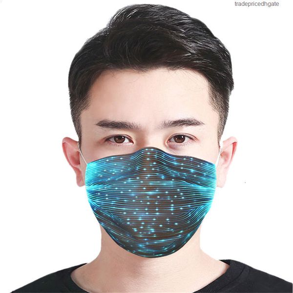 

led colors filter luminous pm2.5 7 face with glowing masks party bar halloween reusable mask