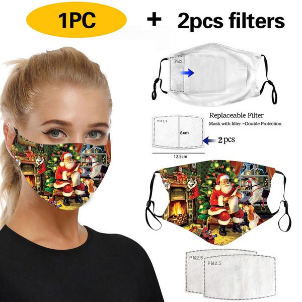 

maskchristmas with filter kerst halloween cosplay face mask fashion mascarillas mondkapjes wasbaar masque