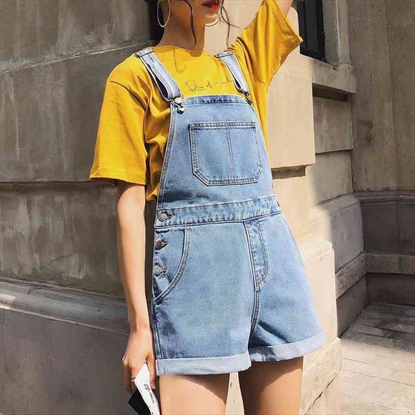 

spring and summer suspenders loose womens waist suspenders college style light blue washed denim jumpsuit one-piece, Black;white