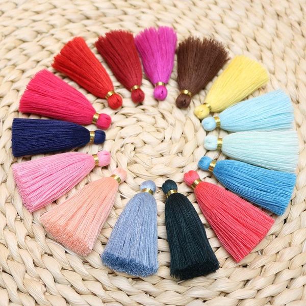 

20pcs 6cm golden silk tieback tassels fringe home textile curtain decor accessories diy keychain garmen trim crafts mini pendant h bbyvhy