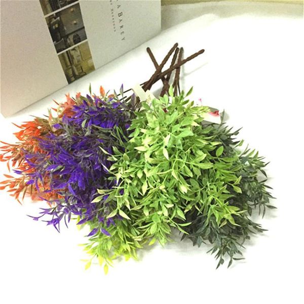 

33cm artificial clover green garden plant simulation home decoration wedding decoration artificial flowers wedding1