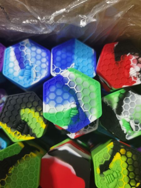 

dhl wax nonstick shipping grade vaporizer for 26ml food silicone dab containers box fda hexagonal vape jars containers yxlfn