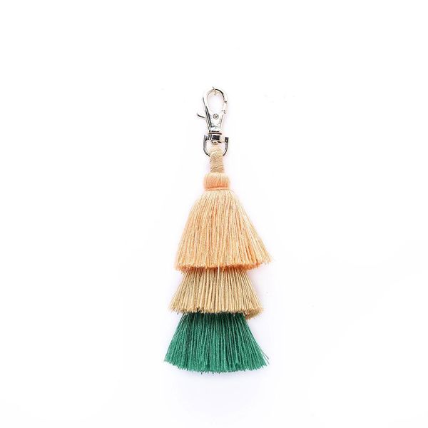 

1pcs bohemia tassel fringe key chain diy jewelry garments decorative crafts accessories handbag pendant cotton tassels trim gift h sqcmiv