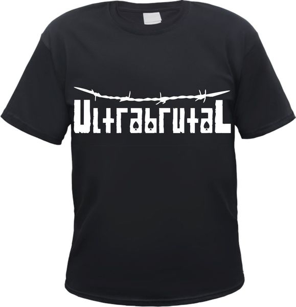 

ultrabrutal herren t-shirt - s bis 3xl - schwarz/weiss - ultras boxer hools ... sport hooded sweatshirt hoodie