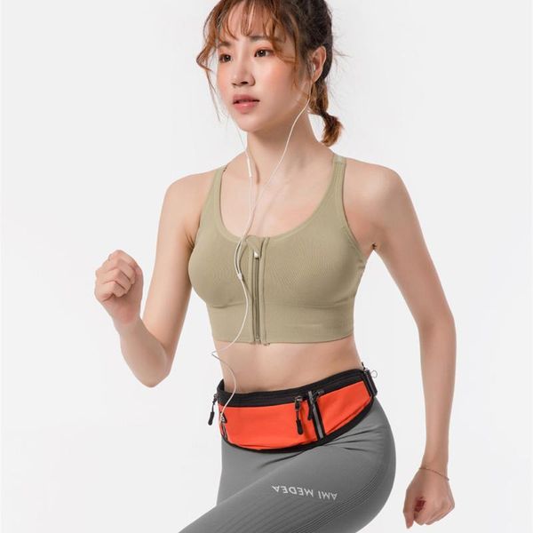 

reflective strip waist bag for women men mobile phone bag waterproof invisible running belt outdoor fitness
