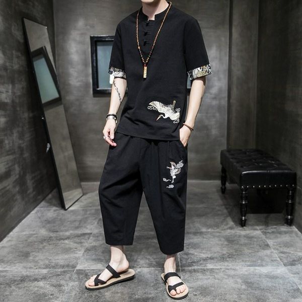

men's jackets han clothing ancient summer chinese style cotton and linen suit tang zen, Black;brown