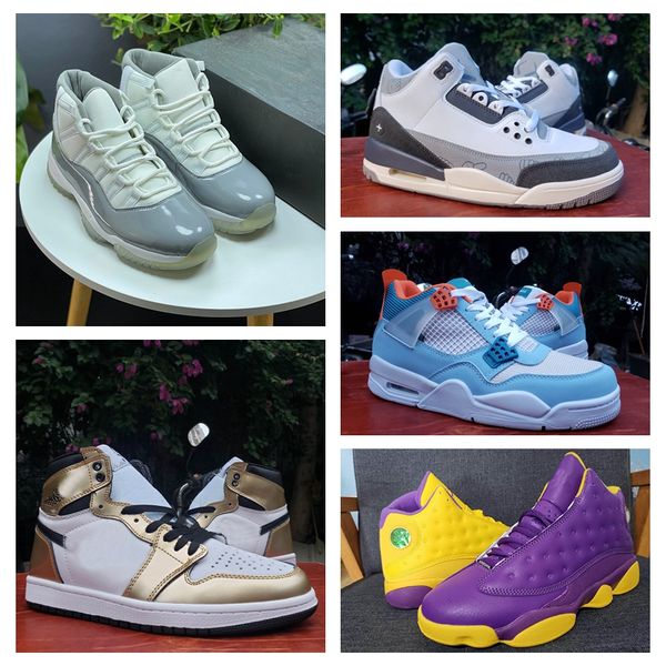 

2021 new jumpman 1 высокая мужская баскетбольная обувь kaws 3s union x 4s blue cool серый 11s мужчины скейтборд обувь обувь размером 40-46