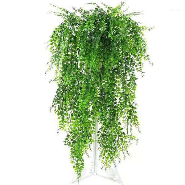 

decorative flowers & wreaths green hanging plant artificial chlorophytum wall home balcony decoration b881