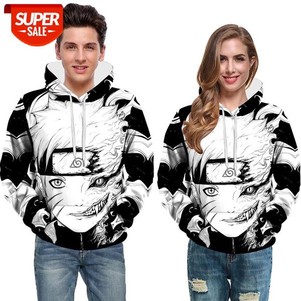 

2020 new hoodie black gray fashion street clothing hoodie anime naruto series print sweatshirt pullover #bw4z