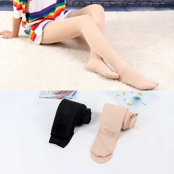 

women's leggings connecting feet warm anti cellulite thermo velvet plus size push up high waist woman clothing1, Black