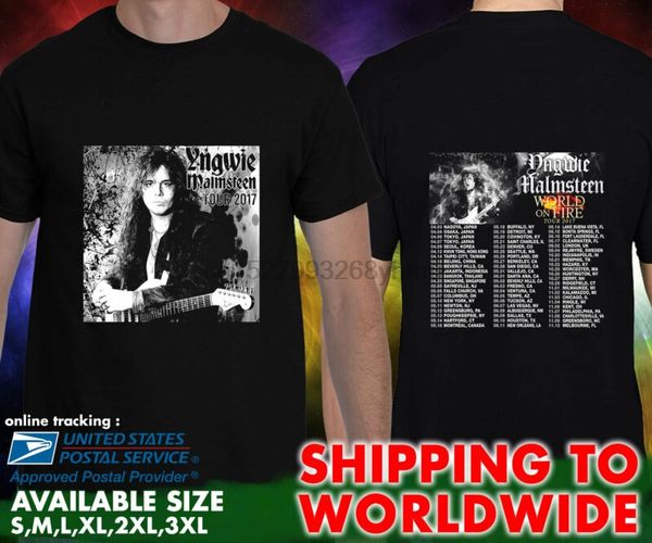 

yngwie malmsteen world on fire tour dates 2017 black t shirt sport hooded sweatshirt hoodie