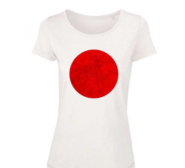 

women's tee t shirt femme blanc rond rouge japon drapeau logo symbole pays mode blog natural print t shirt sport hooded sweatshirt hood