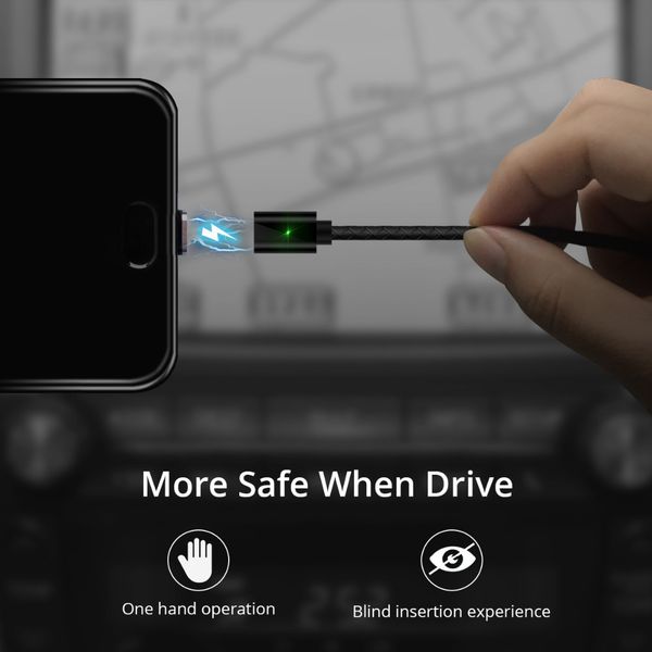 

fonken magnetic fast charging micro usb and type c sync data phone cables quick charge magnet charger cable