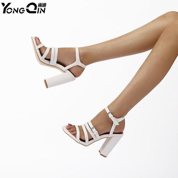 

summer new thick high-heeled sandals women open toe pumps shoes1, Black
