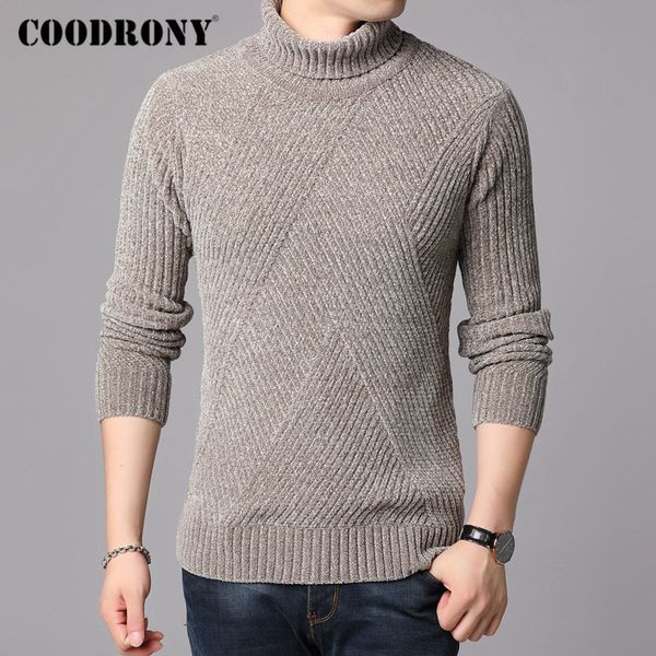 

coodrony brand turtleneck sweaters thick warm winter sweater men new arrival fashion casual pull homme cotton pullover men 91130 201203, White;black