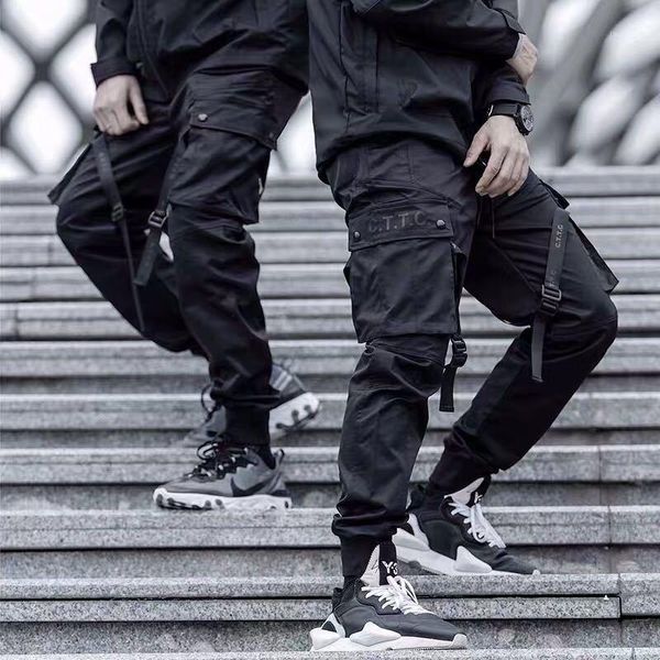 

2020 men hip hop cargo pants trousers sweatpants streetwear male casual fashion slim fit large size autumn pants men1, Black