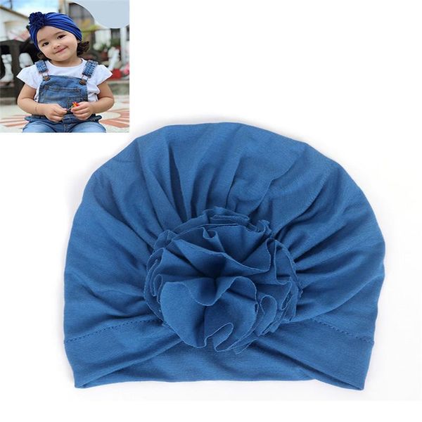 

new fashion flower baby hat newborn elastic baby turban hats for girls 10 colors cotton infant beanie qylfad, Yellow