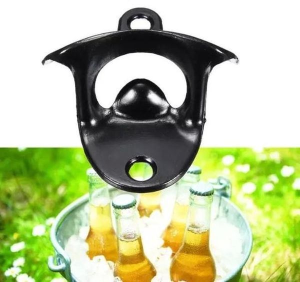 

new 1pc wall mounted beer wine bottle cap catcher bar mountable zinc alloy opener (black) other kitch bbycdy soif