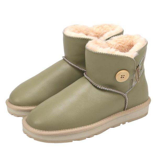 

сапоги зимние женские 2020 натуральная кожа снега добыч женщина квартиры ботильоны для женщин обувь женщина плюшевые chaussure femme моды, Black