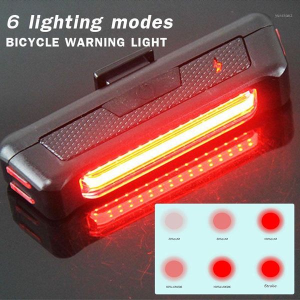 

bike lights black 100 lumens usb cob led rear tail lamp bicycle taillights waterproof brake light front light1