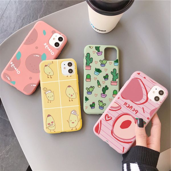 

lemon cactus peach soft case for huawei y8p y6p y5p p30 p40 lite s 2020 p smart 2019 honor 9c 9s 9a 10i 20i 20 x10 cover