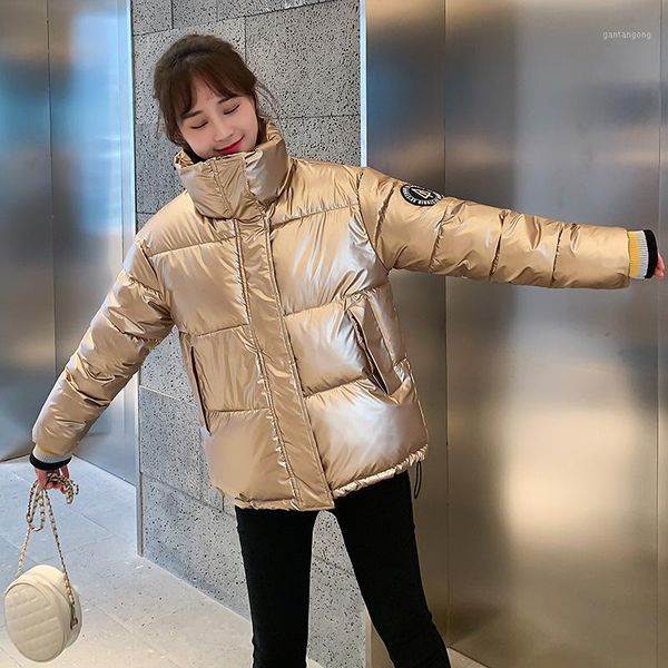 

2020 new winter jacket women parka coat padded loose warm thick down cotton coat oversize hooded women winter jacket outerwear1, Black