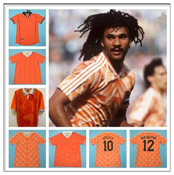 

1988 89 91 95 96 soccer jersey retro marco van basten gullit 97 98 voetbal shirt seedorf bergkamp kluivert robben 2002 1974 hot, Black;yellow