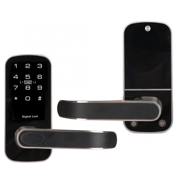 

cerradura inteligente intelligent door lock bluetooth password ic card key lock anti-theft home security fingerprint access control system
