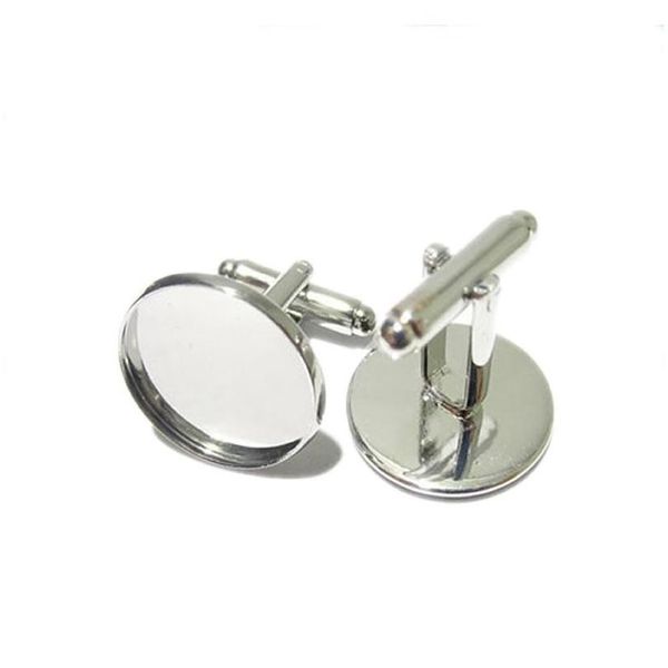 

beadsnice cufflink parts for jewelry making brass handmade cufflink wholesale with 16mm round cabochon tray id8896 vbawi, Silver