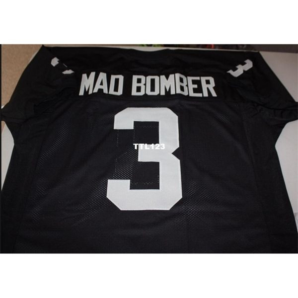 

121 mad bomber #3 sewn stitched retro jersey full embroidery jersey size s-4xl or custom any name or number jersey, Black