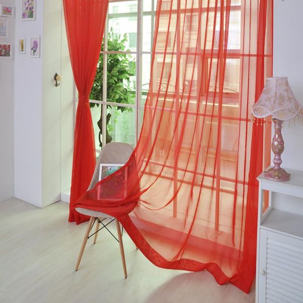 

pure color tulle curtain door window curtain drape panel sheer scarf valances room curtains for modern bedroom living new 2020