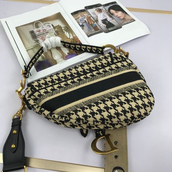 

with box 2020 saddle bag ladies handbag new letter shoulder bag quality leather messenger bag saddle quality