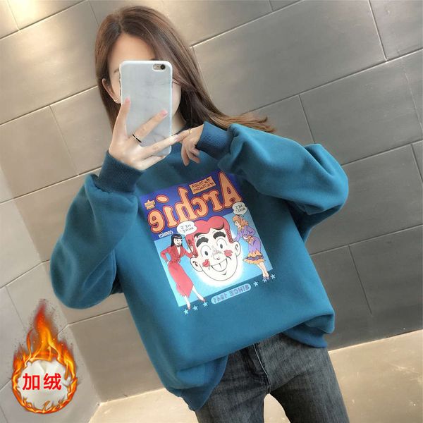 

half high collar sweater women's 2020 new autumn / winter plush bulky small european coat ip1q, Black