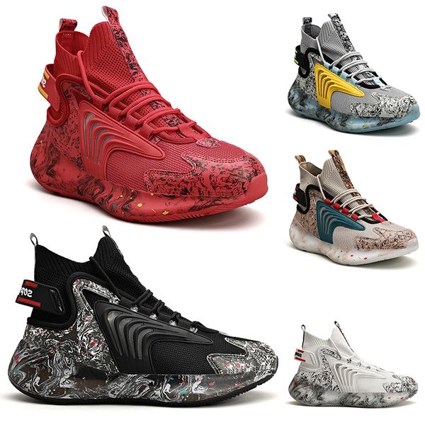 

discount fashion men running shoes outdoor mens trainers triple black triple white cool grey all red sports sneakers color #3 40-4