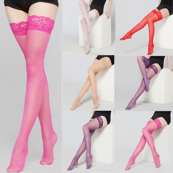 

new fashion ladies tights stay up thigh high stockings lace pantyhose, Black;white