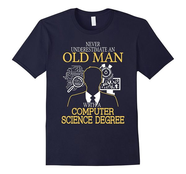 

new summer tee shirt never underestimate an old man with a computer science shirt cool t-shirt sport hooded sweatshirt hoodie