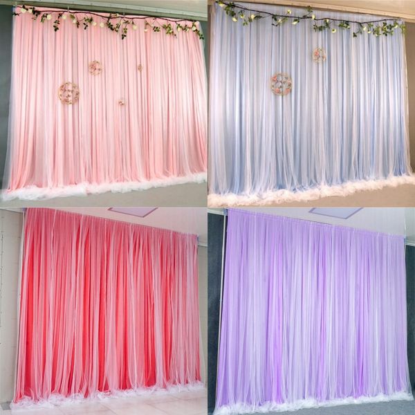 

double deck gauze cloth birthday scene layout background gauzes wedding centerpieces white backgrounds bottoming cloth new arrival 168xj5 l1