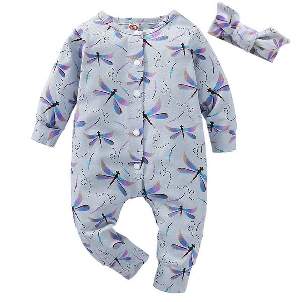 

zwf222 cotton baby rompers long sleeve newborn infant baby boys girls climbing clothes cartoon printed jumpsuit kid clothing 201027, Blue