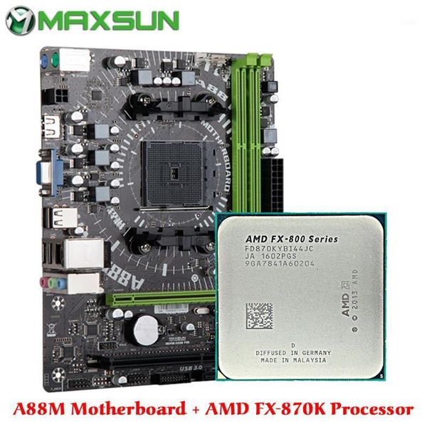 

maxsun motherboard challenger a88m-pvh amd fx-870k processor fm2/fm2+ rams ddr3 memory sata iii ssd vga graphic card mainboard1