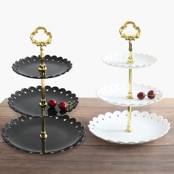 

other festive & party supplies 2021 products 3-tier cupcake stand cake dessert wedding event display tower plate round accessories tool home