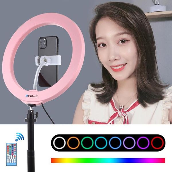 

flash heads 2021 youtube camera 4.7 inch 12cm dimmable 8 color rgbw led ring pography light fill