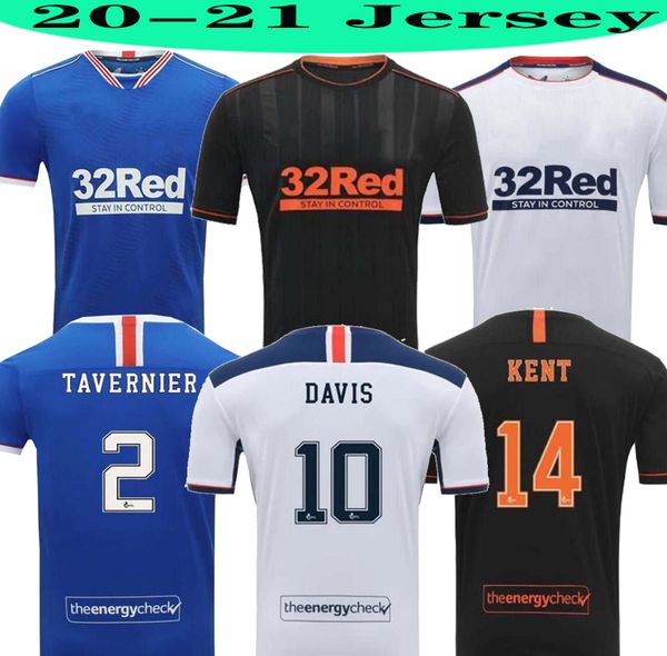 

men+kids2020/21 katic glasgow davis soccer jerseys 20 21 morelos tavernier murphy kent jack lafferty arfield rangers docherty football shir, Black;yellow