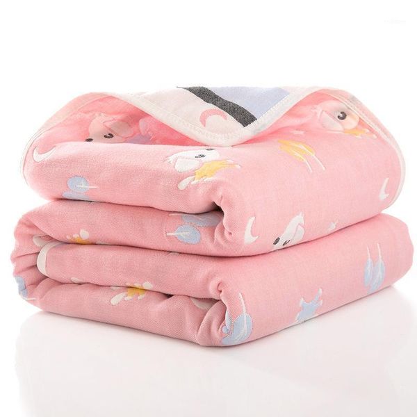 

pure cotton110x110cm six layer thick gauze children's towels baby quilt bath towels baby bedding blanket.for spring and autumn1