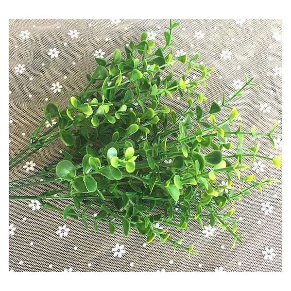 

mini green artificial plants eucalyptus plastic money leaves grass bush home garden decoration fake plant jllaxu outbag2007