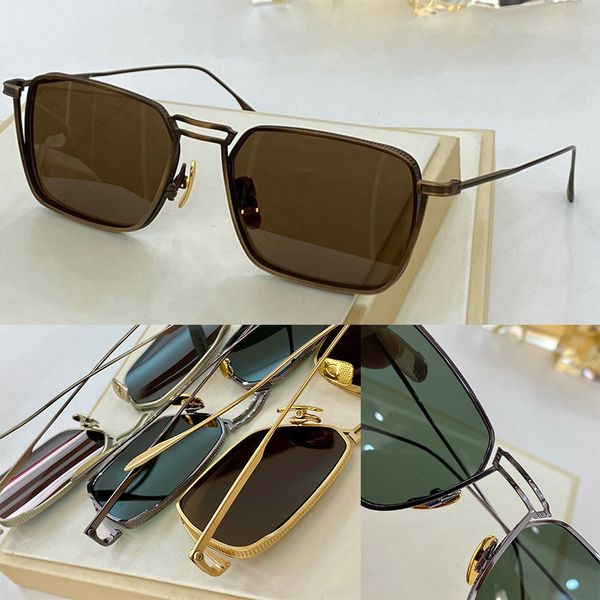 

dtx125 fashion sunglasses with uv protection for men vintage square metal full frame popular come with case classic sunglasses, White;black