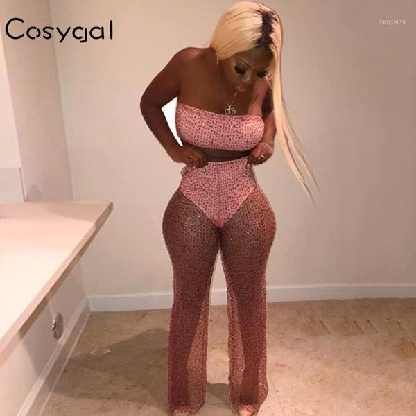 

cosygal 2020 sequined club outfits perspective night party 2 piece set women festival clothing autumn fashion two piece set1, Gray