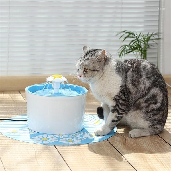 

us/eu/uk/jp plug pet cat dog water purifier automatic circulation water dispenser automatic cat flower drinking fountain feeder1