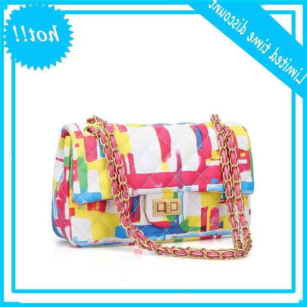 

maidudu new style women's color contrast square fragrance rhombic chain single shoulder cross small bag box